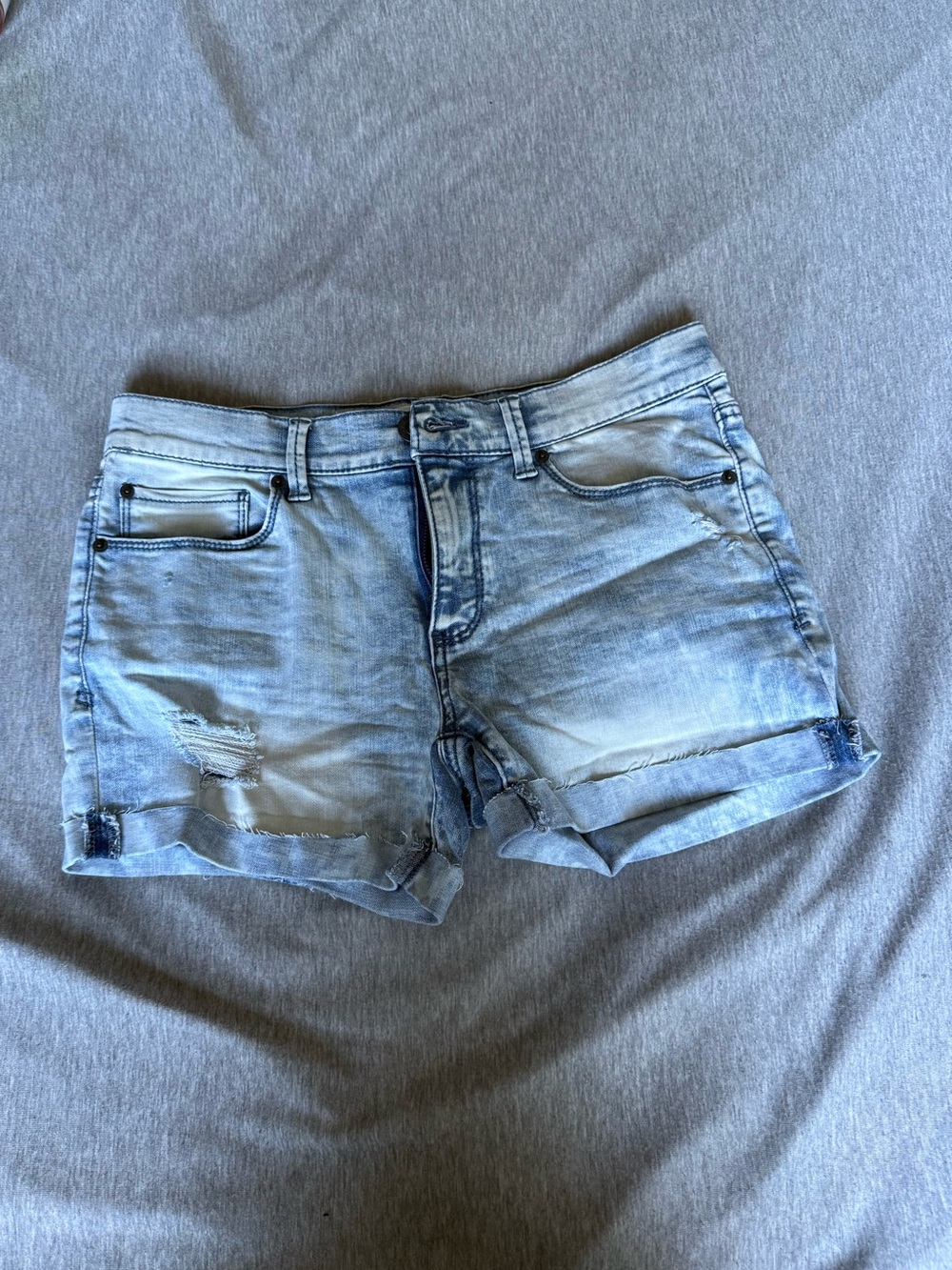 Mudd Light Blue Denim Jean Shorts - Rolled Cuff
